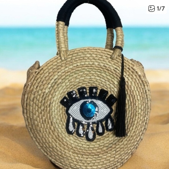 By Del Rio Handbags - NEW! By Del Rio, Woven Evil Eye Handmade Handbag, MSRP $115